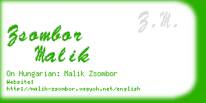 zsombor malik business card